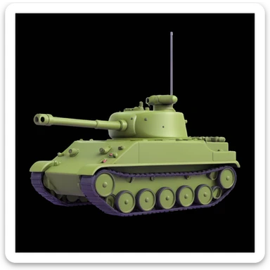 realistic detailed tank, 3D style sticker