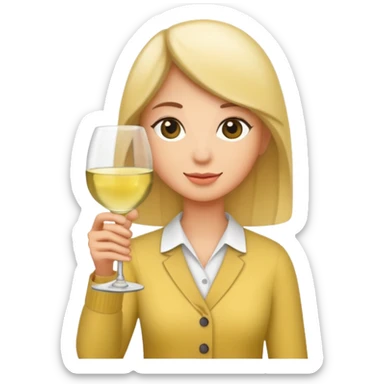 😊 holding white wine sticker