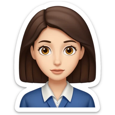 a brunette jewish  sticker