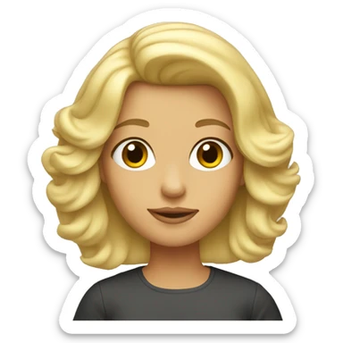 blond girl with a fresh blowout sticker