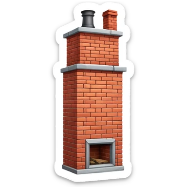 a red brick chimney sticker