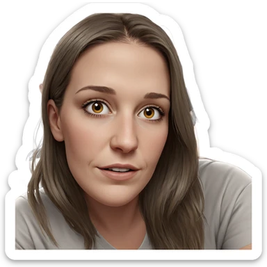 realistic portrait of girl sticker