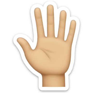 😑 y una mano abierta delante  sticker