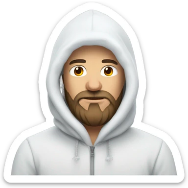 Russian man with beard in a hood covered with snow sticker