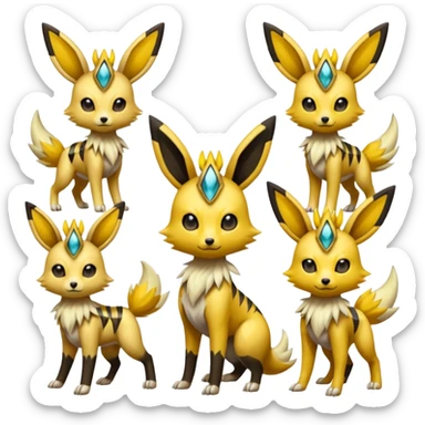 Meloetta-Renamon-Umbreon-Jolteon-Beedrill-Manectric-fusion sticker
