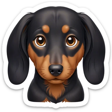 long hair dashund sticker