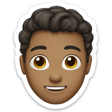  Street Hair and color dark brown and brown eyes   sticker