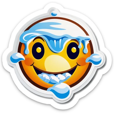 happy face with salt sticker