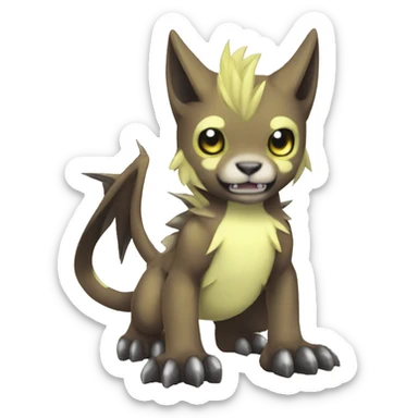  kawaii cool edgy Digimon-Fakemon-animal full body sticker