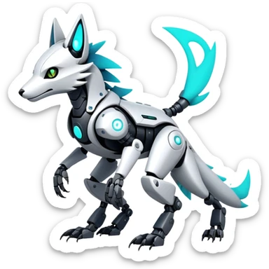 Modern Futuristic Vernid-Sergal-Trico-Protogen-Robot-species by LiLaiRa full body sticker