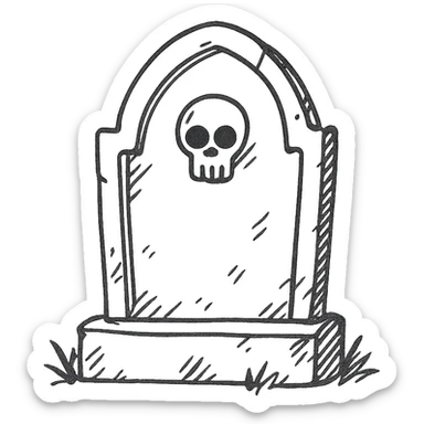 gothic object, sketchy and mysterious sticker