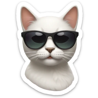 Cat with sunglasses sticker