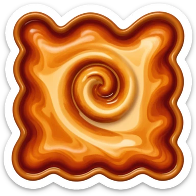 enchilada sauce, swirl or puddle, rich reddish-brown, smooth thick texture, glossy, velvety, gentle ripples, deep earthy red, no dish, spoon, garnish, or faces, clean 3D, soft shadows, transparent background, emoji scale sticker