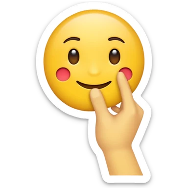 A emoji turning away from the hand sticker