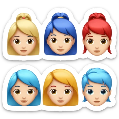 Different hairstyles sticker