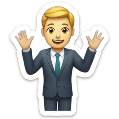 HR-manager Cross with hands sticker