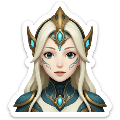 give me a warframe syrin face blushing sticker