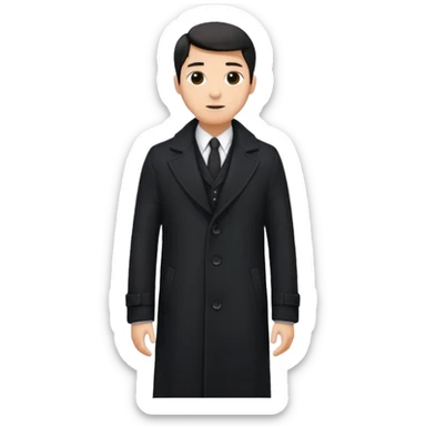 black overcoat sticker
