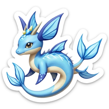 Colorful beautiful pretty elegant divine powerful legendary epic Lapras-Meloetta-Vaporeon-Dialga-Suicune-fusion sticker