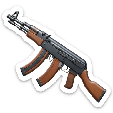 an ak47 with no stock kind of like the draco(a compact assault rifle founded in romania) sticker