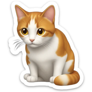 Un chat roux sticker