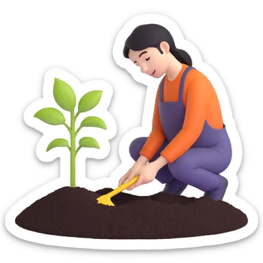 planting seed sticker