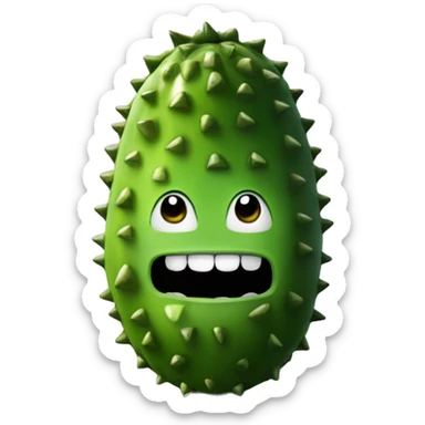  gherkin with teeth sticker