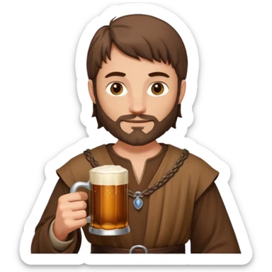 Medieval Man in a tavern sticker