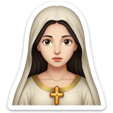 mary magdalene, dark haired sticker