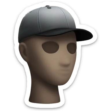 mannequin with black cap, no face sticker