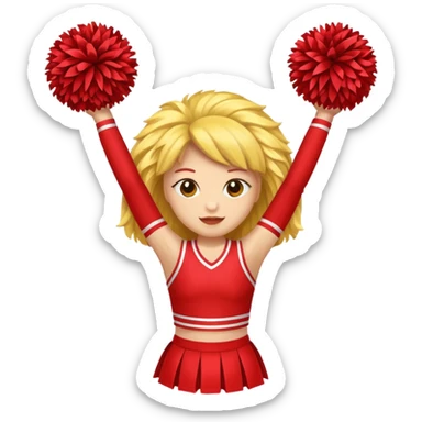 cheerleader pom pom sticker