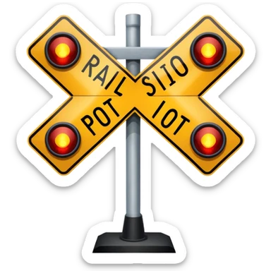 Railroad crossing light sticker
