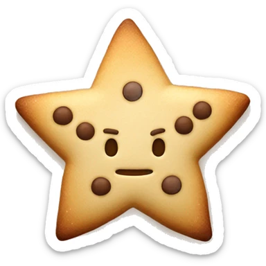 Christmas Cookie with star  sticker