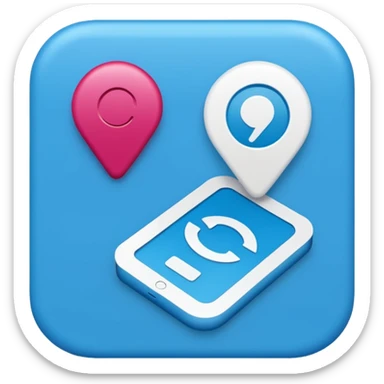 Ozon order pickup point in the brand's blue (digital blue) and raspberry colors sticker