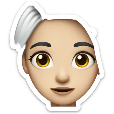 A white Jewish girl with dark hair who is dramatic with tattoos and crying sticker