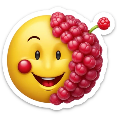 Smiley blowing raspberry sticker