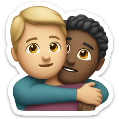 Hug from behind sticker