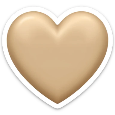 Coração bege sticker