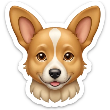 Vira lata caramelo claro, de orelha em pé  sticker