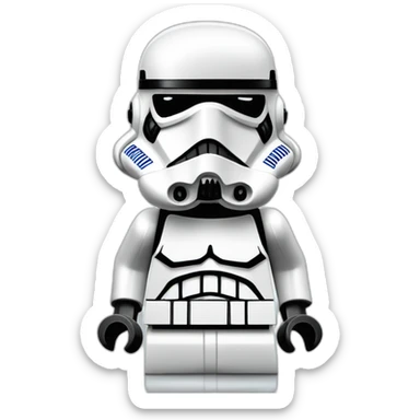 Cute Lego Stormtrooper with handlebar sticker