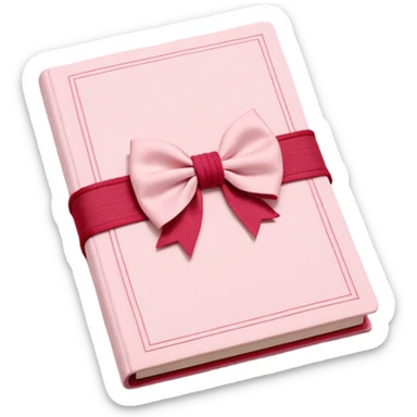 Junk journaling aesthetic book cover, tactile fabric textures, classic framing
Red yarn bow as focal point, soft shadows, calm pastel pink backdrop
Elegant, cozy, artistic, high-end print design sticker