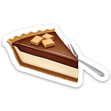 Chocolate cream pie with graham cracker crust  sticker