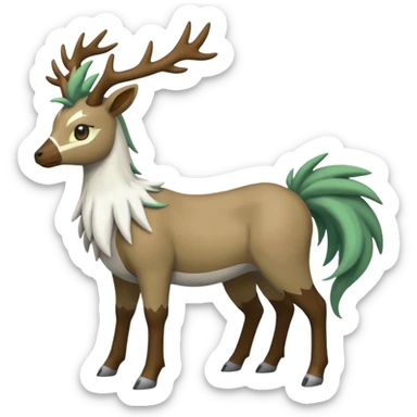 Stantler-Silvally-Skiddo-Mudbray-Amaura-Virizion-fusion-creature-hybrid (full body) sticker
