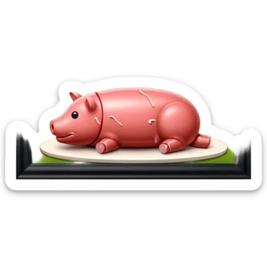  paris art city SPAM meat jeff koons style sculpture arty landscape  sticker