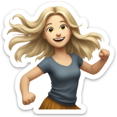 White girl dancing sticker