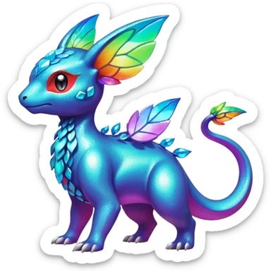 Elemental magical colorful exotic Pokémon-Fakémon-creature sticker