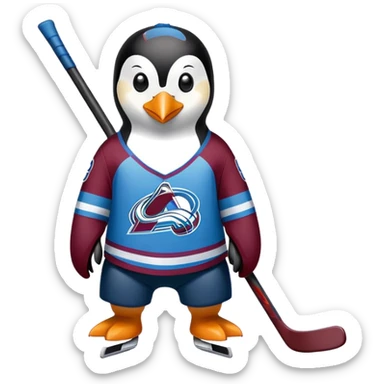 colorado avalanche penguin  sticker
