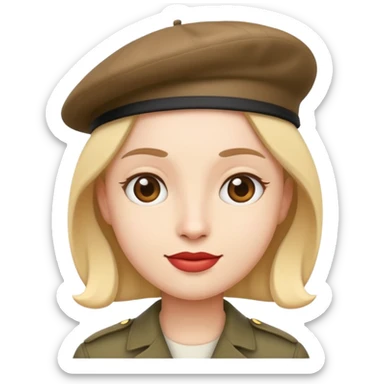 wifiskeleton artist emoji wearing a beret sticker