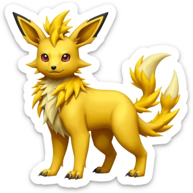 Jolteon-Flareon-Salandit-Electrike-Zeraora-Fakémon-hybrid-creature (full body)  sticker