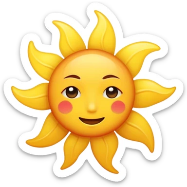 Good morning sun sticker